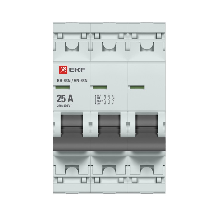 Выключатель нагрузки 3P 25А ВН-63N EKF PROxima