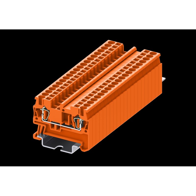 Клемма TC 1-1 пружинная, сечение 2,5 мм. кв., оранжевая