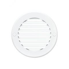 Решетка наружная вентиляционная круглая D136 с фланцем D100, из ASA пластика
