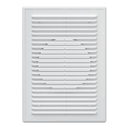 Решетка вентиляционная приточно-вытяжная, из ABS пластика 185х255 с фланцем D125