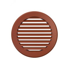 Решетка наружная вентиляционная круглая D196 с фланцем D160, из ASA пластика, цвет Терракотовый