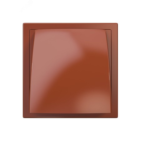 Выход стенной вытяжной с обратным клапаном 190х190 с фланцем D150/160, из ASA пластика, цвет Террако