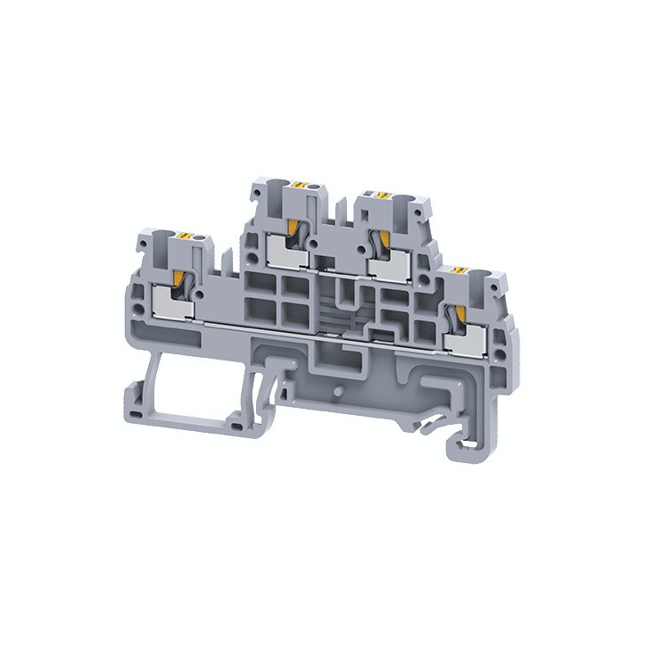 Клемма 2х-ярусная push-in 2,5 кв.мм, без перем. OptiClip CPDL-2,5-2L-I-BU-синий