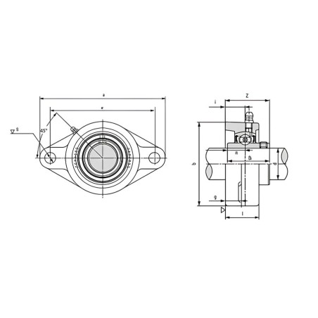 Подшипниковый узел UCFL208 TECHNIX