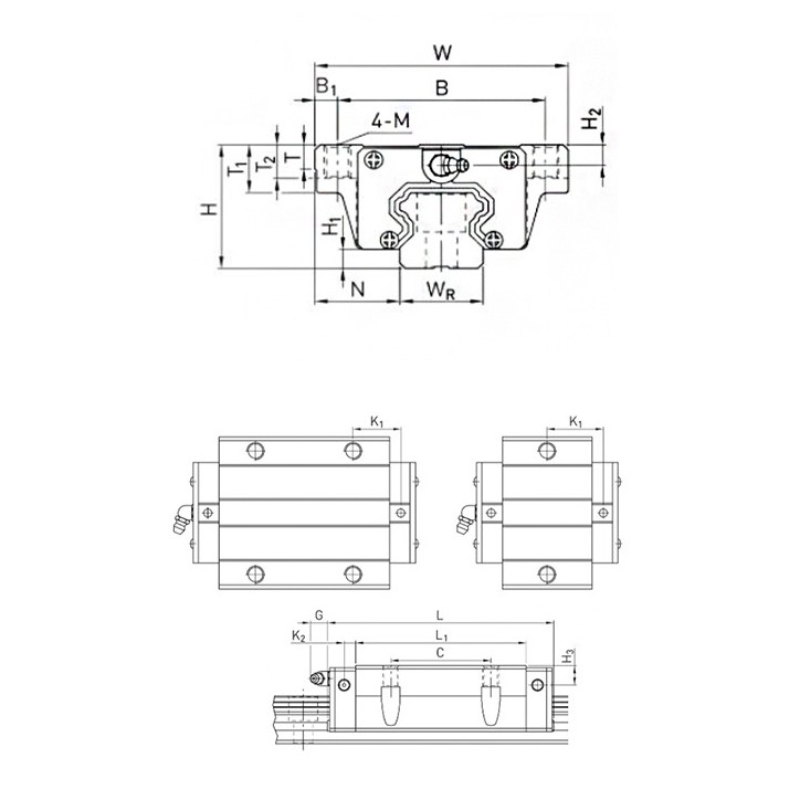 Каретка HGW45HCZAH TECHNIX