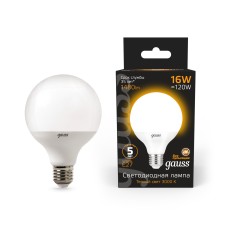 Лампа светодиодная LED 16 Вт 1480 лм 3000К шар G95 теплый E27 AC 220В Black Gauss