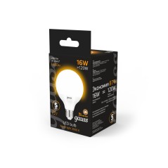 Лампа светодиодная LED 16 Вт 1480 лм 3000К шар G95 теплый E27 AC 220В Black Gauss