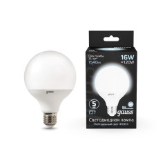 Лампа светодиодная LED 16 Вт 1540 лм 4100К шар G95 нейтральный E27 AC 220В Black Gauss