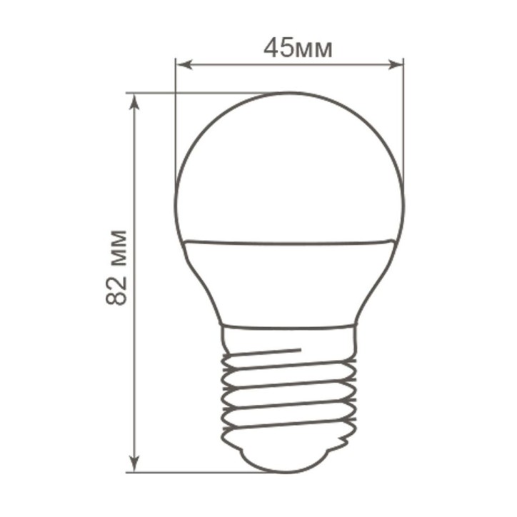 Лампа светодиодная LED 5вт Е27 теплый шар Лампа светодиодная LED 5вт Е27 теплый шар