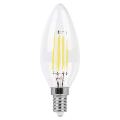 Лампа светодиодная LED 5вт Е14 белый свеча FILAMENT