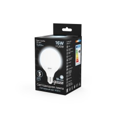 Лампа светодиодная LED 16 Вт 1540 лм 4100К шар G95 нейтральный E27 AC 220В Black Gauss