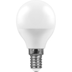 Лампа светодиодная LED 9вт Е14 белый матовый шар