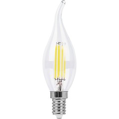 Лампа светодиодная LED 7вт Е14 теплый свеча на ветру FILAMENT