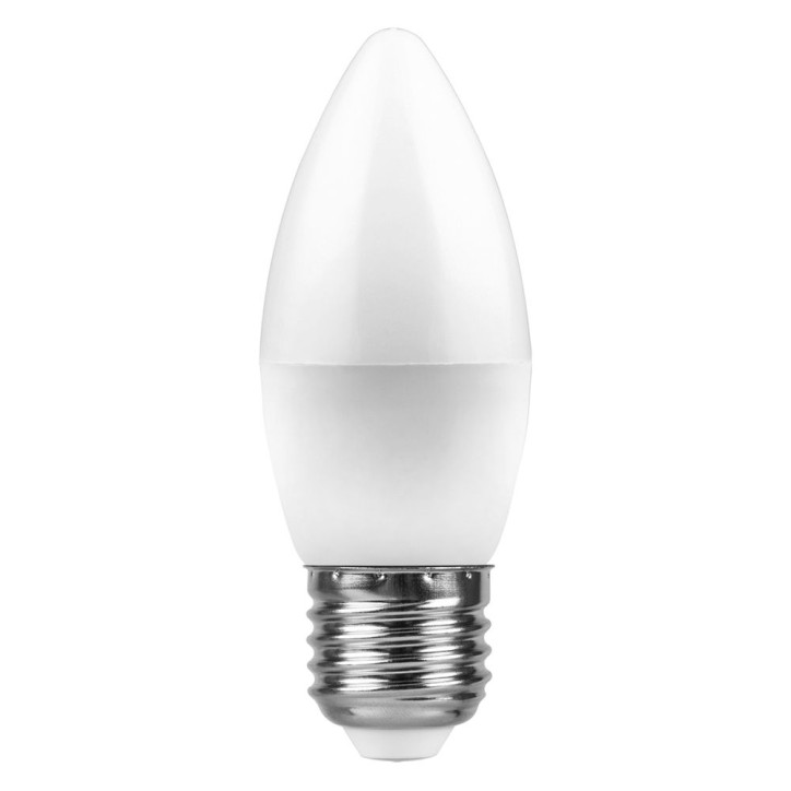 Лампа светодиодная LED 7вт E27 теплый матовая свеча Лампа светодиодная LED 7вт E27 теплый матовая свеча