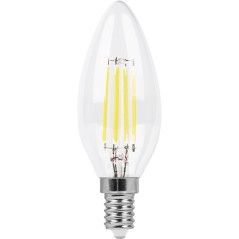 Лампа светодиодная LED 11вт Е14 теплый свеча FILAMENT
