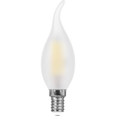 Лампа светодиодная LED 11вт Е14 теплый матовая свеча на ветру FILAMENT