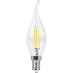Лампа светодиодная LED 11вт Е14 теплый свеча на ветру FILAMENT