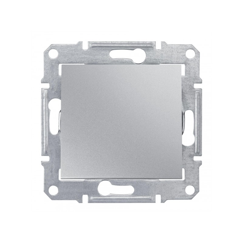 Sedna Переключатель одноклавишный проходной в рамку алюминий сх.7