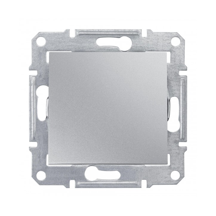 Sedna Переключатель одноклавишный проходной в рамку алюминий сх.7