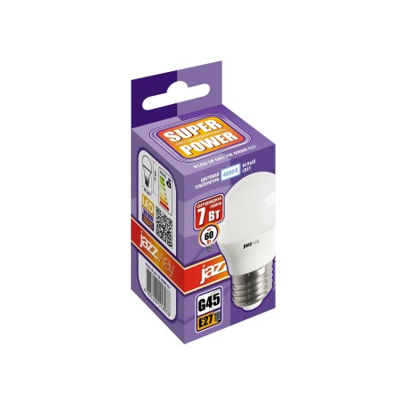 PLED- SP G45 7w E27 4000K 230/50 Jazzway