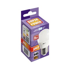 Лампа светодиодная LED 9w E27 4000K шар Jazzway