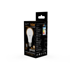 Лампа светодиодная LED 16 Вт 1440 лм 3000К А60 груша теплый E27 AC 220В Black Gauss