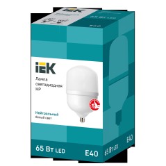 Лампа LED HP 65Вт 230В 4000К E40 IEK