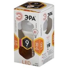 LED лампа P45-9W-827-E14 (диод, шар, 9Вт, тепл, E14)