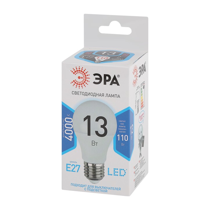 Лампа светодиодная LED A60-13W-840-E27(диод,груша,13Вт,нейтр,E27)
