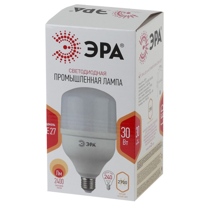 LED лампа POWER T100-30W-2700-E27 (диод, колокол, 30Вт, тепл, E27)