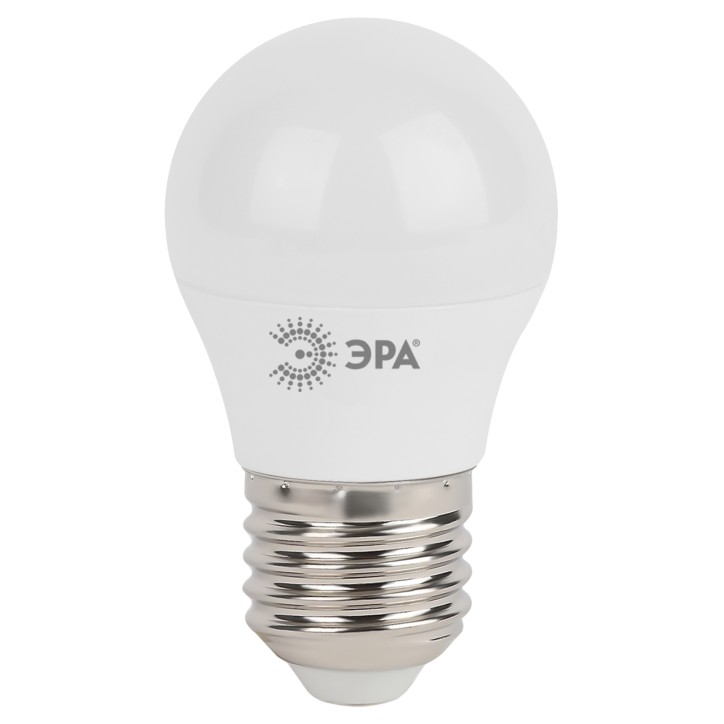 Лампа светодиодная Эра LED P45-7W-827-E27 (диод, шар, 7Вт, тепл, E27)