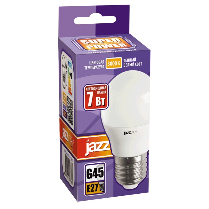 Лампа светодиодная LED 7Вт E27 530Лм 230V/50Hz теплый матовый шар SP Лампа светодиодная LED 7Вт E27 530Лм 230V/50Hz теплый матовый шар SP