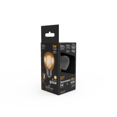 Лампа Gauss Filament Шар 5W 420lm 2700К Е27 LED 1/10/50