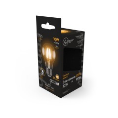 Лампа Gauss Filament А60 10W 930lm 2700К Е27 LED 1/10/40