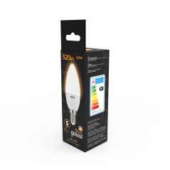 Лампа светодиодная LED 6.5 Вт 520 лм 3000К свеча теплый E14 AC 220В Black Gauss