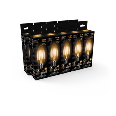 Лампа светодиодная филаментная LED 11 Вт 810 лм 2700К свеча теплый E14 AC 220В прозрачная колба Blac
