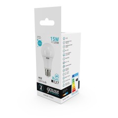 Лампа светодиодная LED 15 Вт 1450 лм 4100К А60 груша нейтральный E27 AC 220В Elementary Gauss