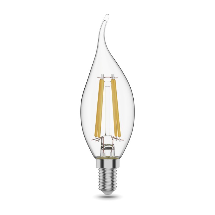 Лампа Gauss Filament Свеча на ветру 11W 810lm 2700К Е14 LED 1/10/50