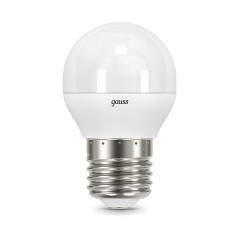 Лампа светодиодная LED 7 Вт 550 лм 4100К шар P45 нейтральный E27 AC 220В шаговое диммирование выключ
