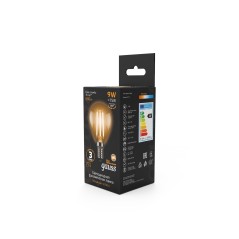 Лампа Gauss Filament Шар 9W 680lm 2700К Е14 LED 1/10/50