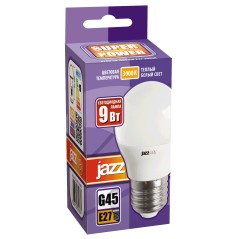 Лампа светодиодная LED 9Вт Е27 теплый белый матовый шар