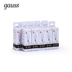 Лампа светодиодная LED 12 Вт 880 лм 3000К свеча теплый E14 AC 220В Elementary Gauss