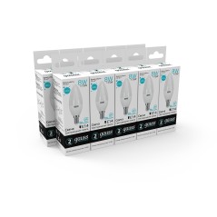 Лампа светодиодная LED 8 Вт 540 лм 4100К свеча нейтральный E14 AC 220В Elementary Gauss