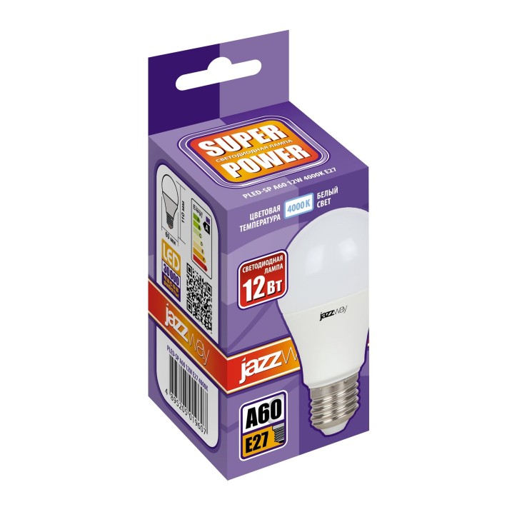 Лампа светодиодная LED 12w E27 4000K груша 230/50 Лампа светодиодная LED 12w E27 4000K груша 230/50