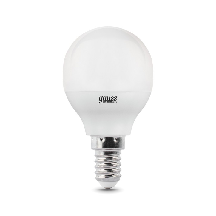 Лампа светодиодная LED 10 Вт 730 лм 4100К шар P45 нейтральный E14 AC 220В Elementary Gauss