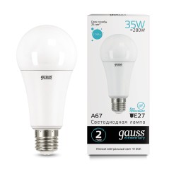 Лампа светодиодная LED 35 Вт 2740 лм 4100К А67 груша нейтральный E27 AC 220В Elementary Gauss