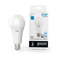 Лампа светодиодная LED 35 Вт 2790 лм 6500К А70 груша холодный E27 AC 220В Elementary Gauss