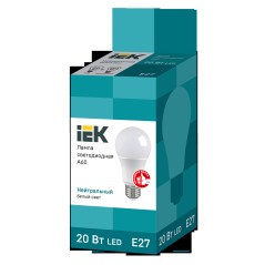Лампа светодиодная A60 груша 20Вт 230В 3000К E27 IEK