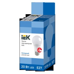 Лампа светодиодная A60 груша 20Вт 230В 4000К E27 IEK