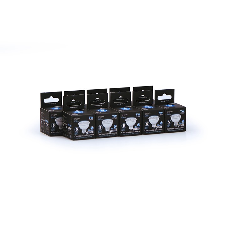 Лампа светодиодная LED 7 Вт 630 лм 4100К софит MR16 нейтральный GU5.3 AC 220В Black Gauss Лампа светодиодная LED 7 Вт 630 лм 4100К софит MR16 нейтральный GU5.3 AC 220В Black Gauss